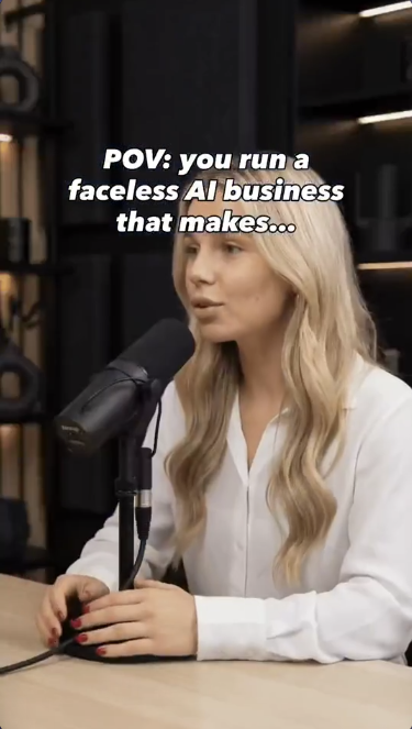 AI influencer reel example — the content style you'd be posting